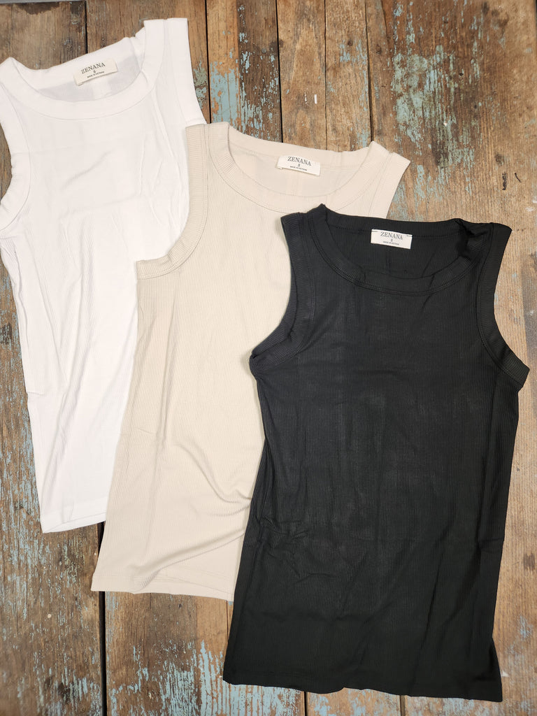 Ribbed round neck tank (RESTOCK + 4 NEW colors)