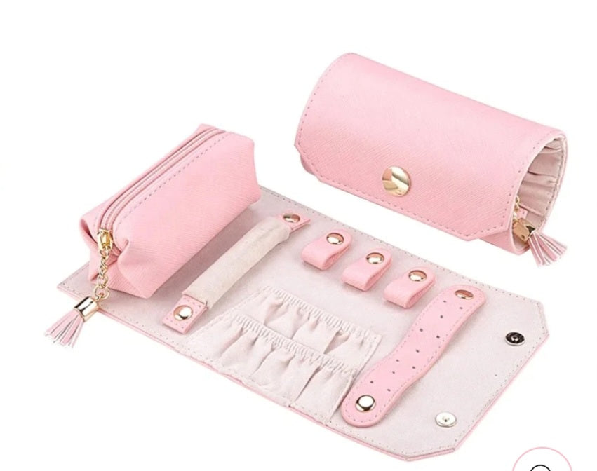 Hot Pink Rolled Luxury Jewelry Case