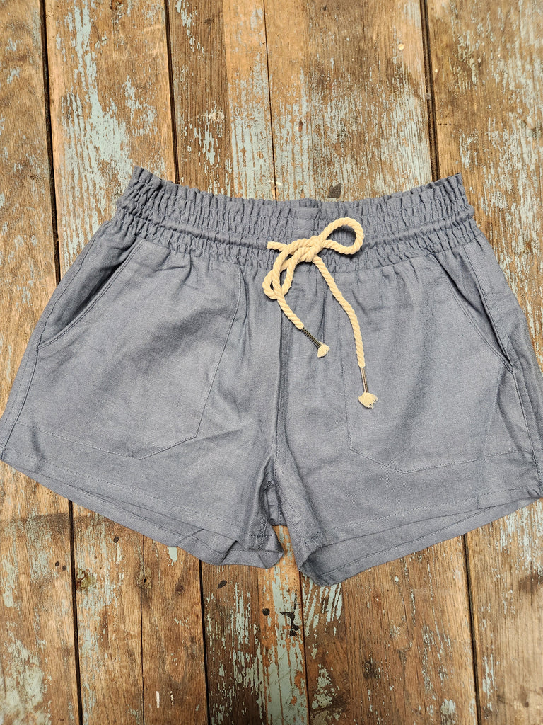 Drawstring Linen Shorts (2 colors)