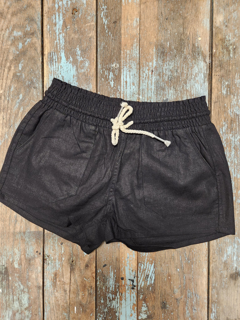 Drawstring Linen Shorts (2 colors)