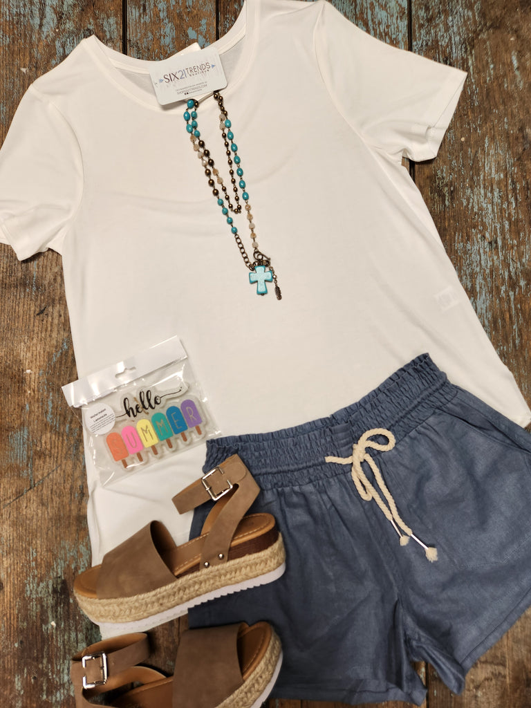 Boat Neck Knit Top (2 colors)