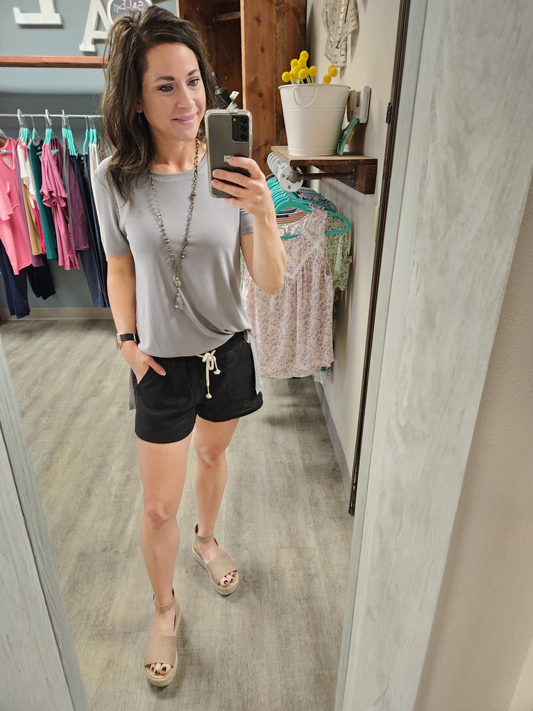 Boat Neck Knit Top (2 colors)