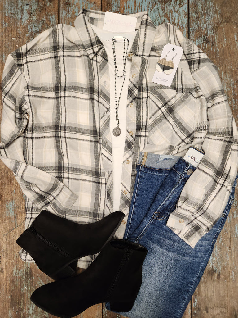 Oversized Boyfriend Flannel Shirt