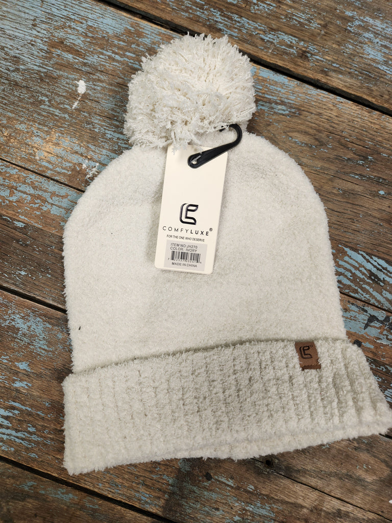 Cozy Solid Pom Pom Beanie (5 colors)