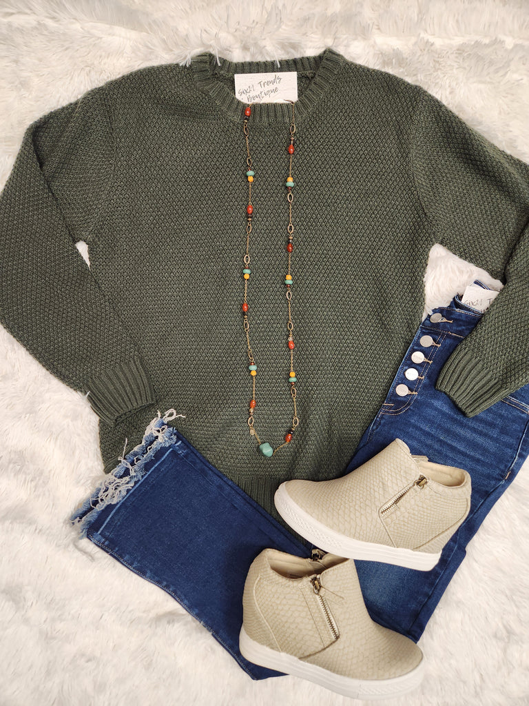 Round Neck Basic Sweater (3 colors)