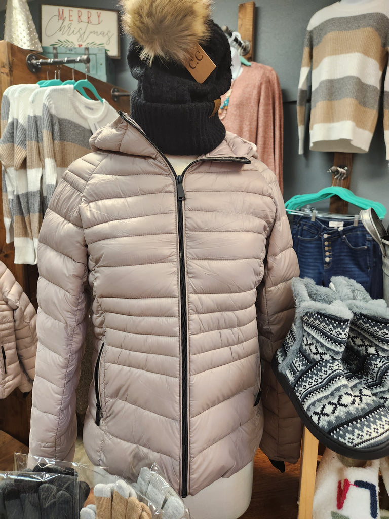 Taupe Puffer Jacket