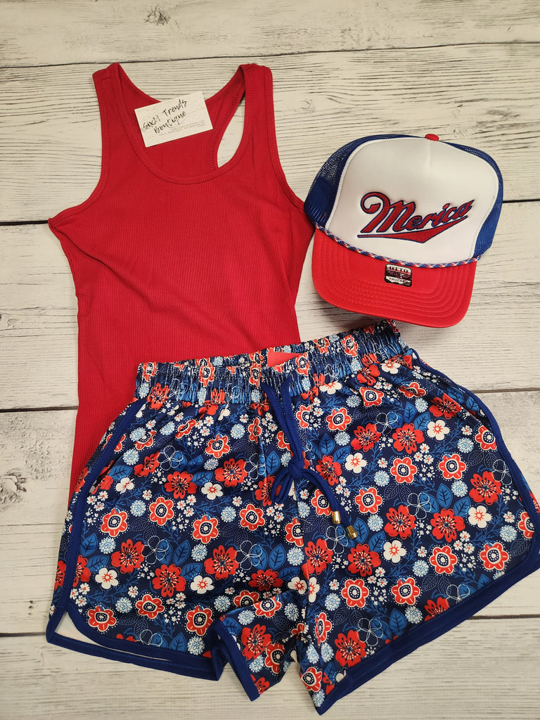 American Honey Floral Drawstring Everyday Shorts