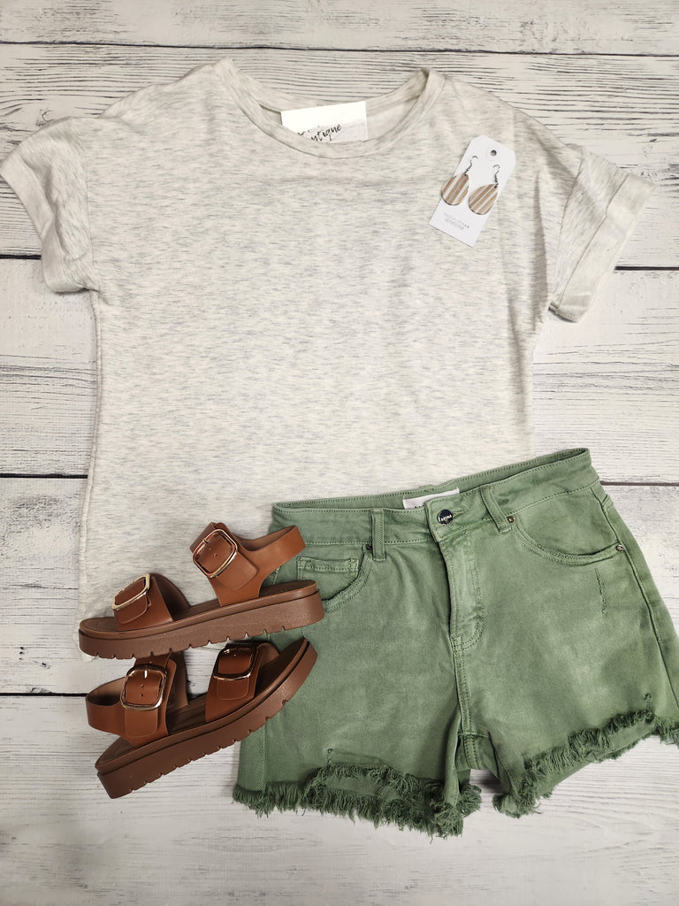 Back Stitch Basic Oversized Shirt (3 colors)