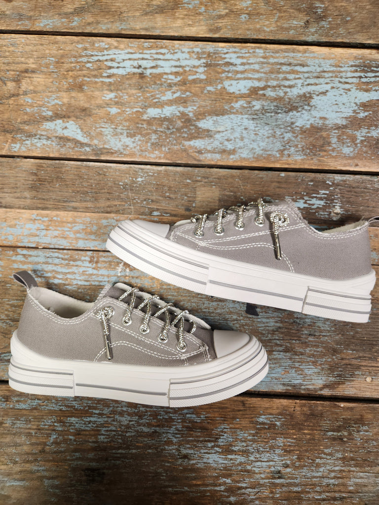 Grey Aman 2 Women's Lace Up Sneaker