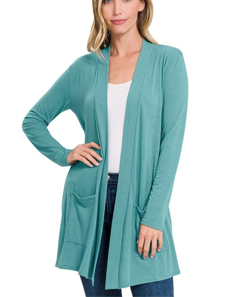 Slouchy Pocket Open Cardigan (2 NEW colors)