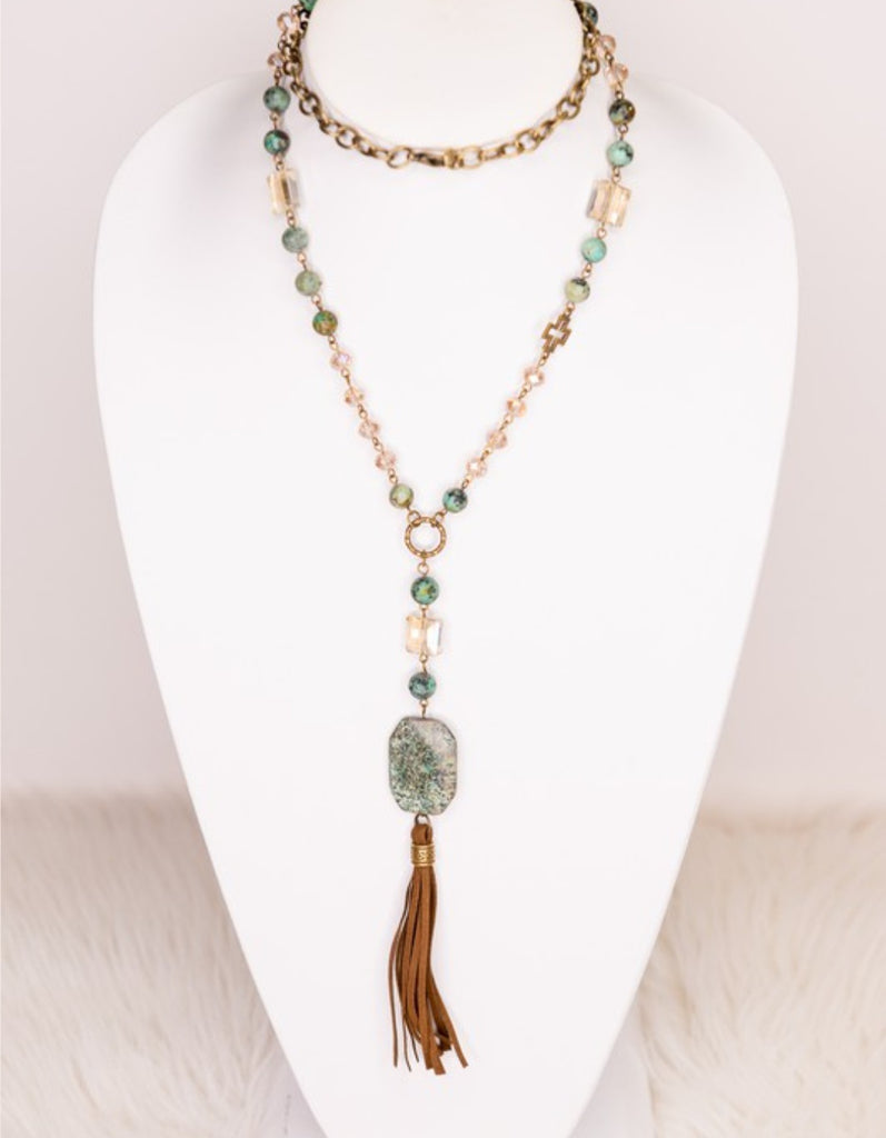 Faith Necklace (African turquoise)