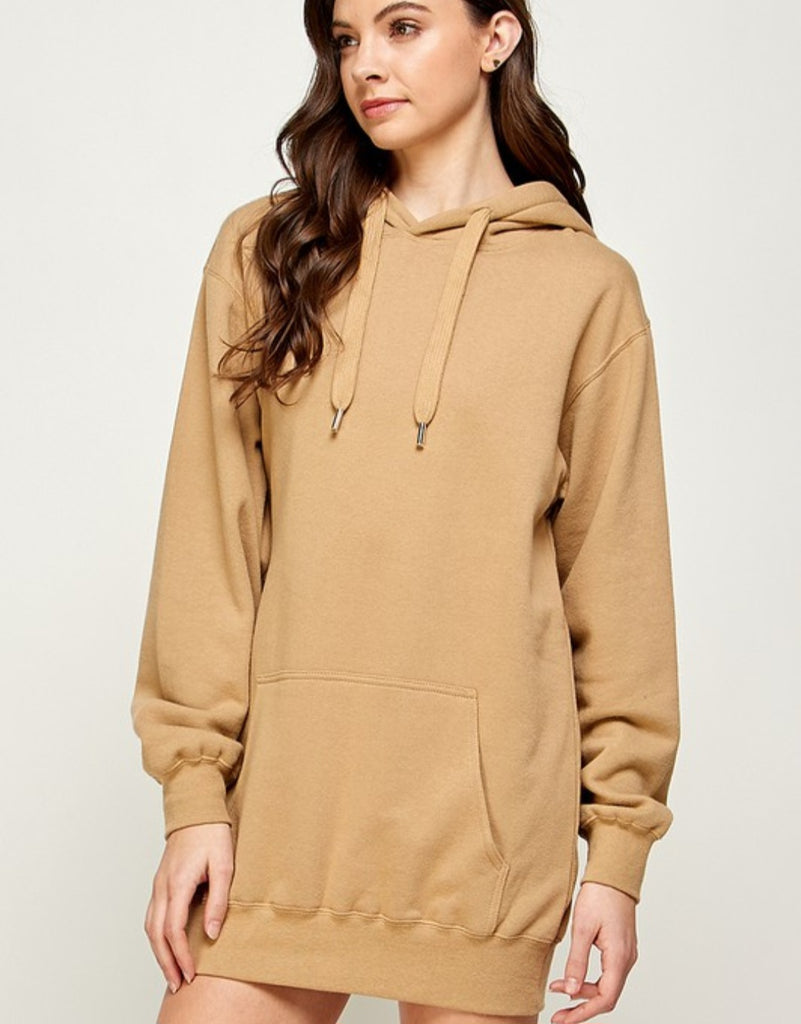 Fleece Oversized Hoodie Tunic (2 colors)