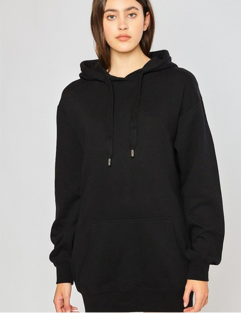 Fleece Oversized Hoodie Tunic (2 colors)