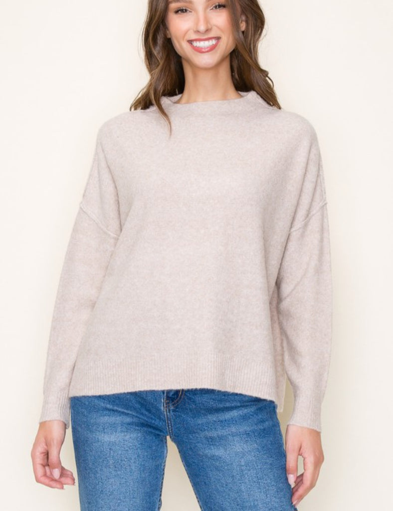 Reverse Seamed Pullover Sweater (2 colors)