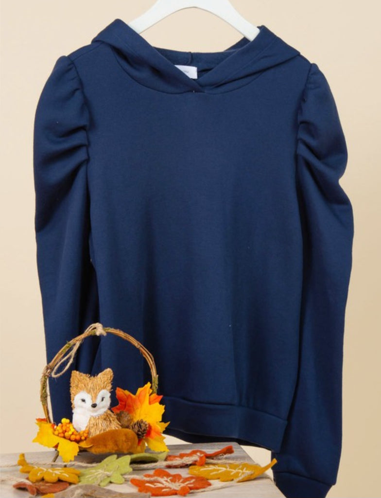 DOORBUSTER Long Puff Sleeve Warm-up Hoodie (2 colors)