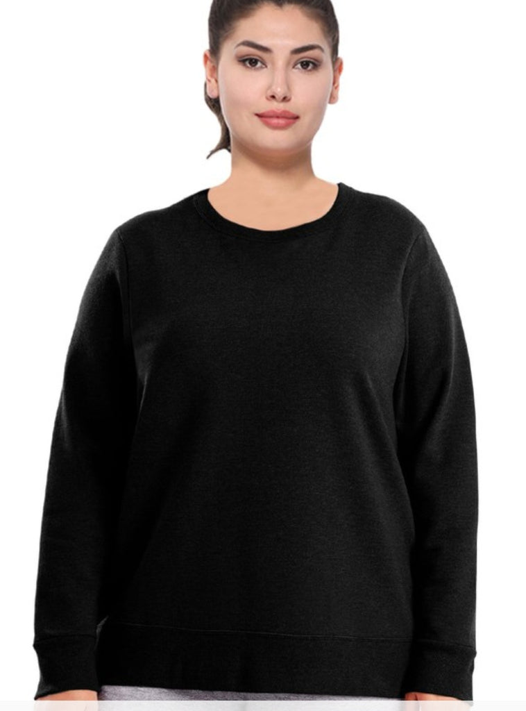 PINK FRIDAY DEAL CURVY Fleece Basic Sweatshirt