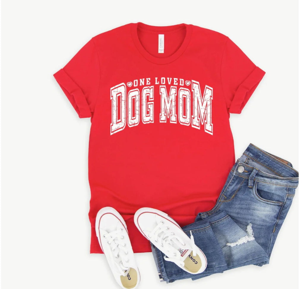 One Loved Dog Mom Graphic Tee