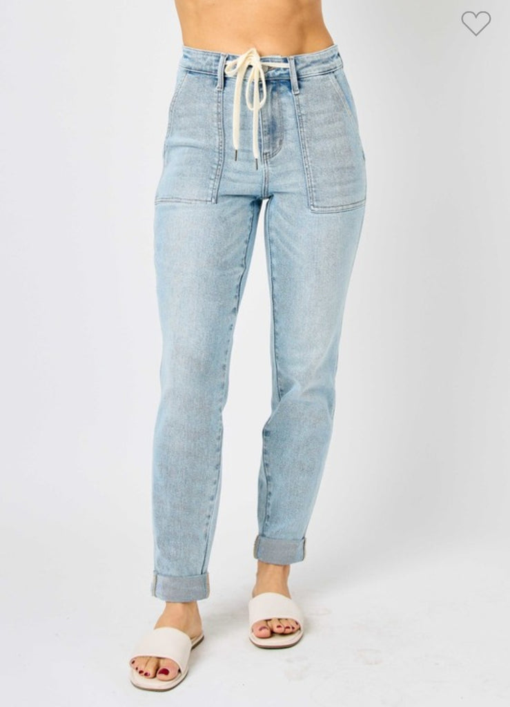 Judy Blue High Rise Vintage Double Cuff Jogger
