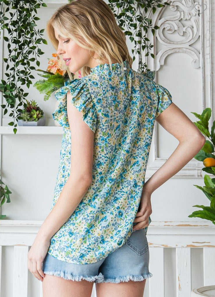 Mint Floral Tee