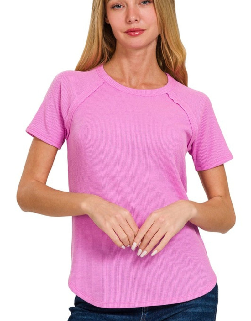 Waffle Short Sleeve Top (2 colors)