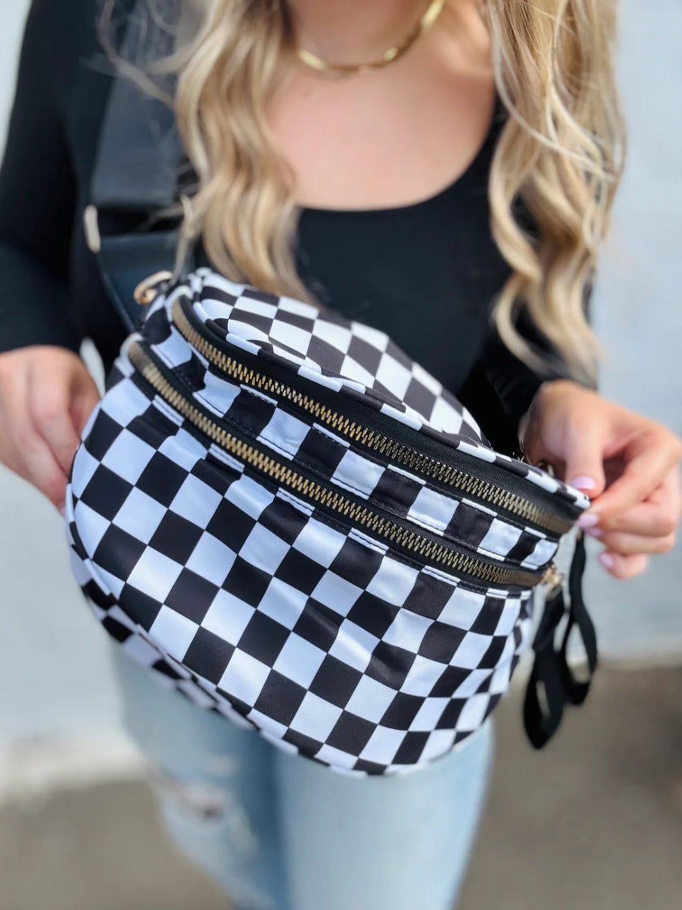 【2024A/W新作★送料無料】 Nylon Checkered Bum Boutique Trends SIX21 – colors) (2 Bag バッグ