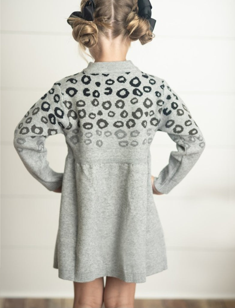 Gray Leopard Print Sweater Dress SIX21 Trends Boutique Gray Leopard Print Sweater Dress SIX21 Trends Boutique