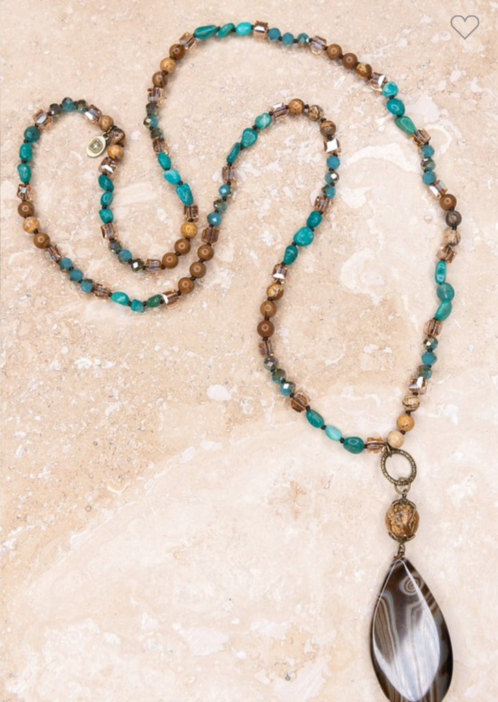 Debbie Necklace Turquoise/Brown