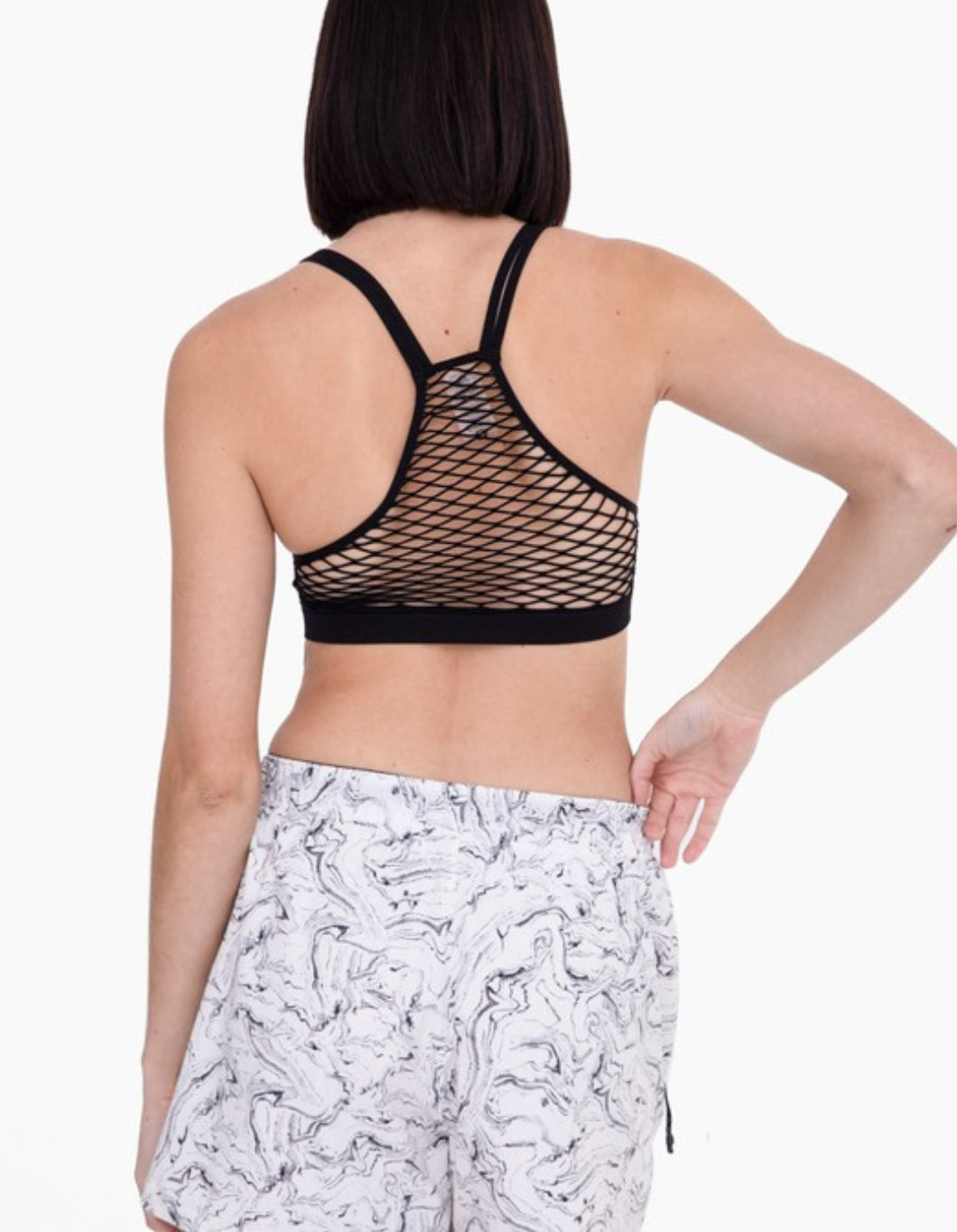 Black Fishnet Back Seamless Athleisure Bra – SIX21 Trends Boutique