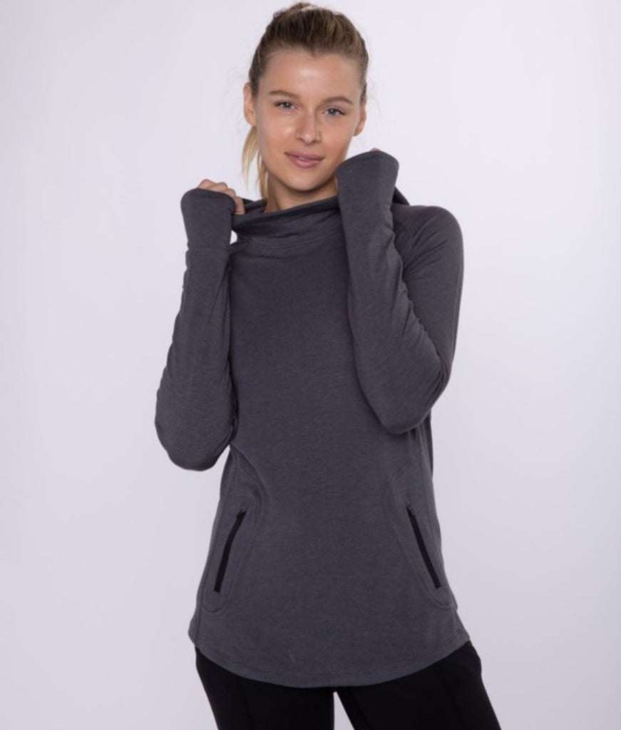 Mono B Active Hoodie w/ Zipper Pockets