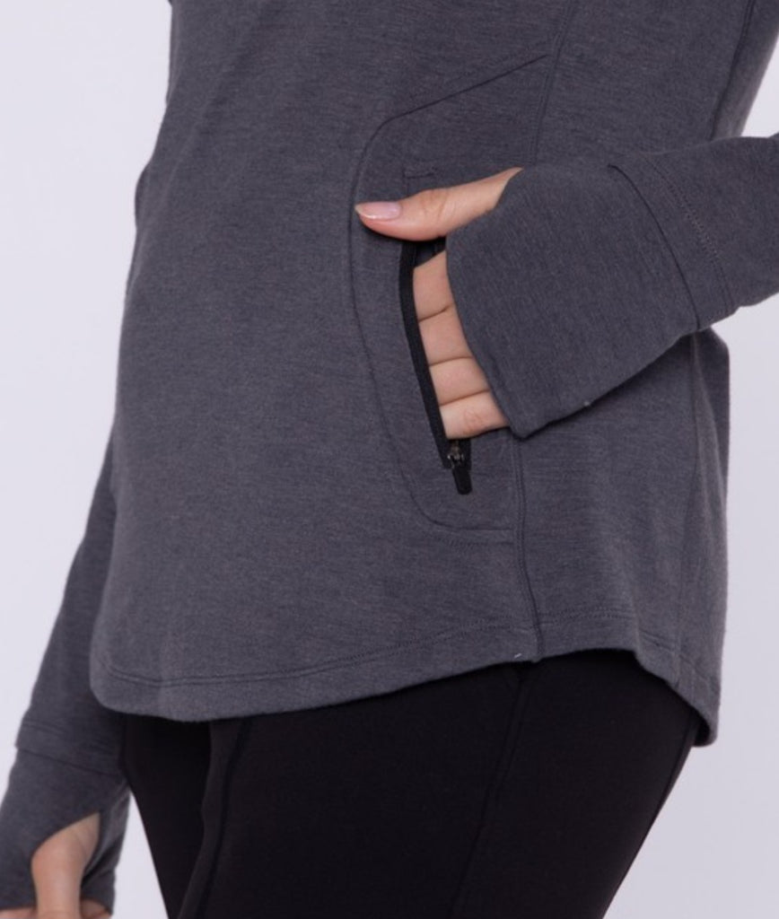 Mono B Active Hoodie w/ Zipper Pockets