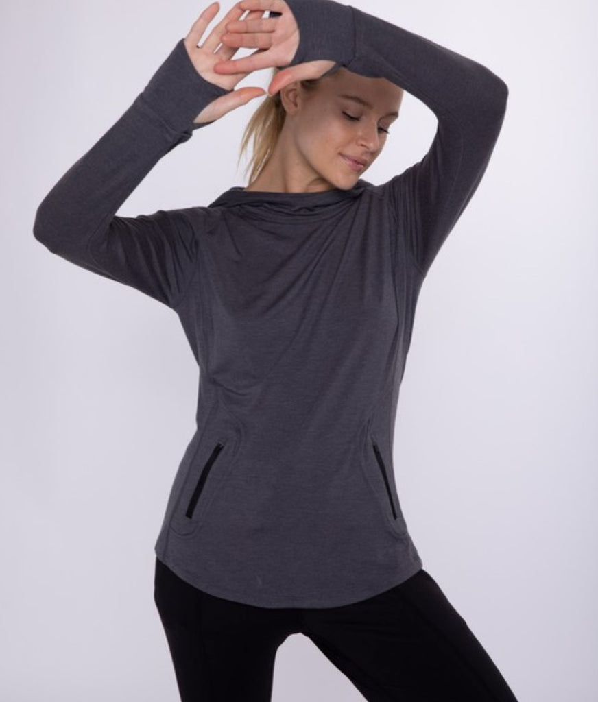 Mono B Active Hoodie w/ Zipper Pockets