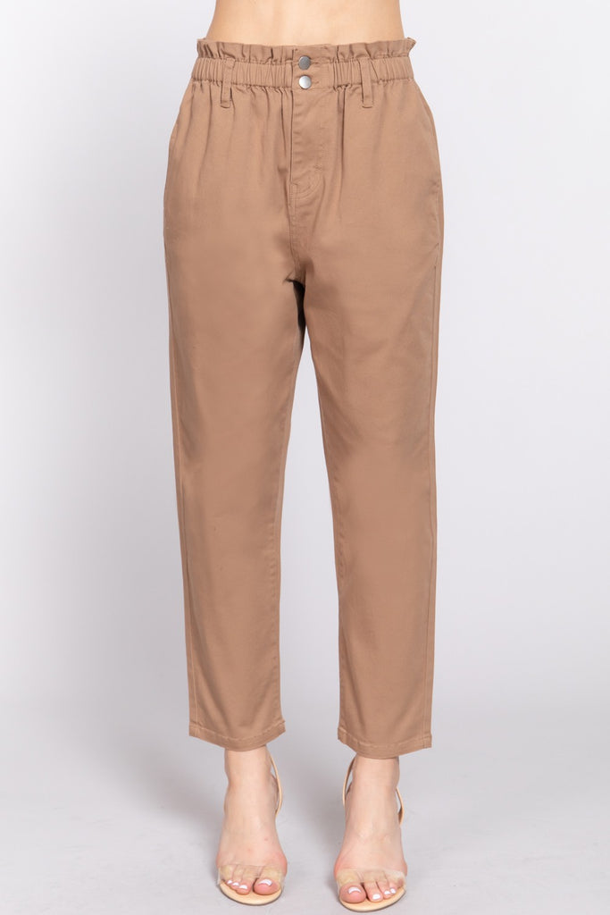 Paper Bag Stretch Pants