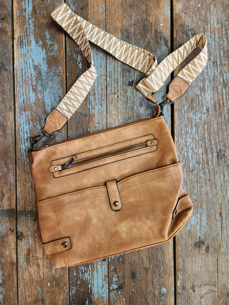 The Cambrie Crossbody in Camel or Cream