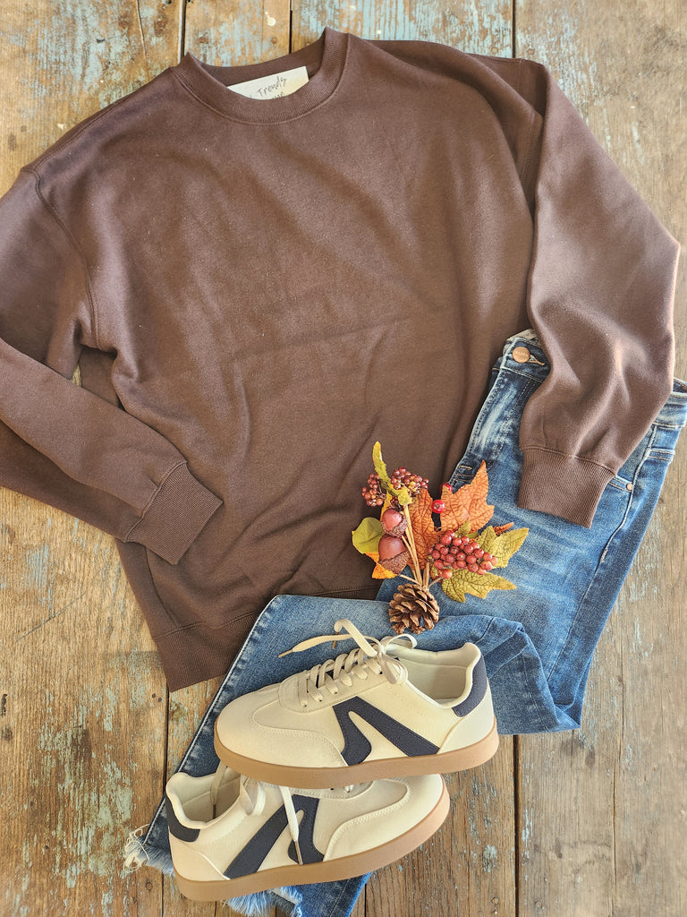 Fleece Relax Fit Oversized Crew Neck (2 colors)