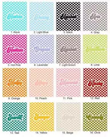 PRE-ORDER Custom Name Checkered Blanket