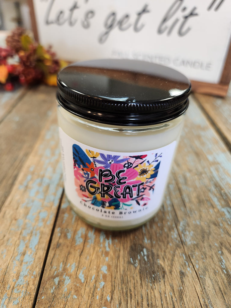 8oz Scented Candle w/ Saying