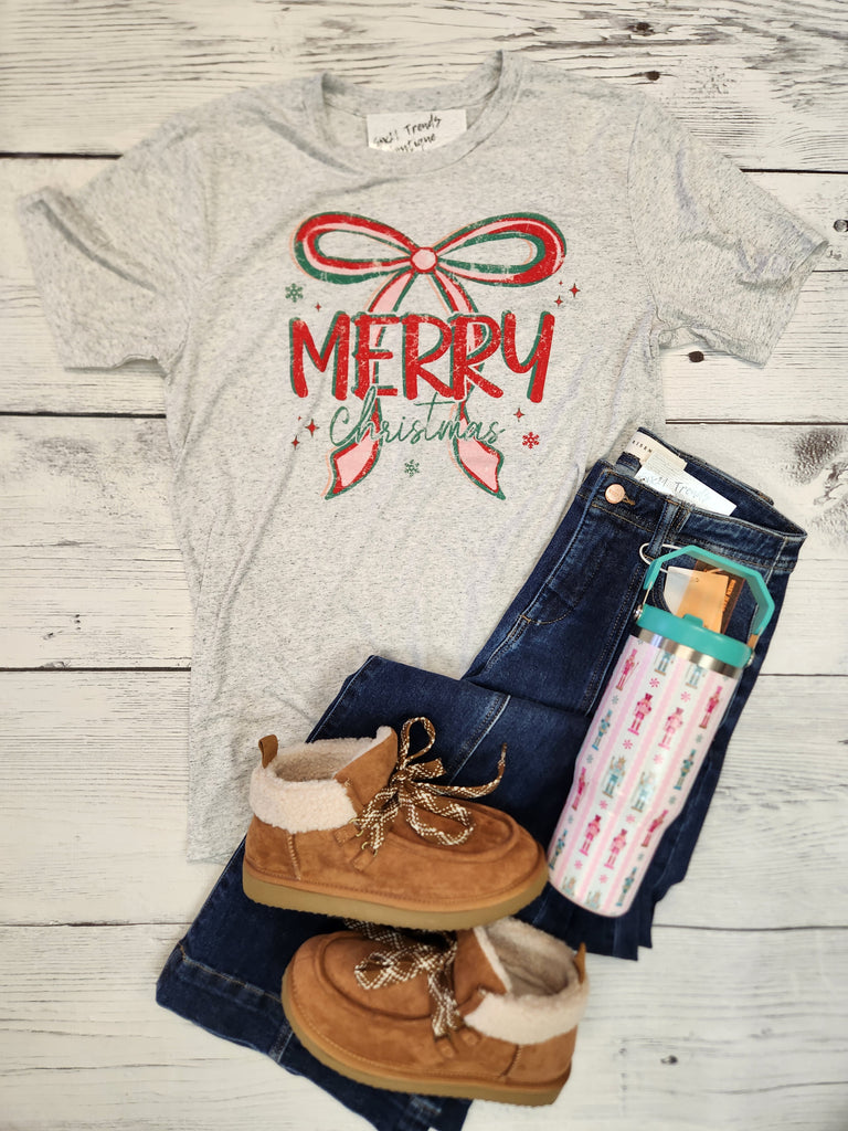 Merry Christmas Bow Tee