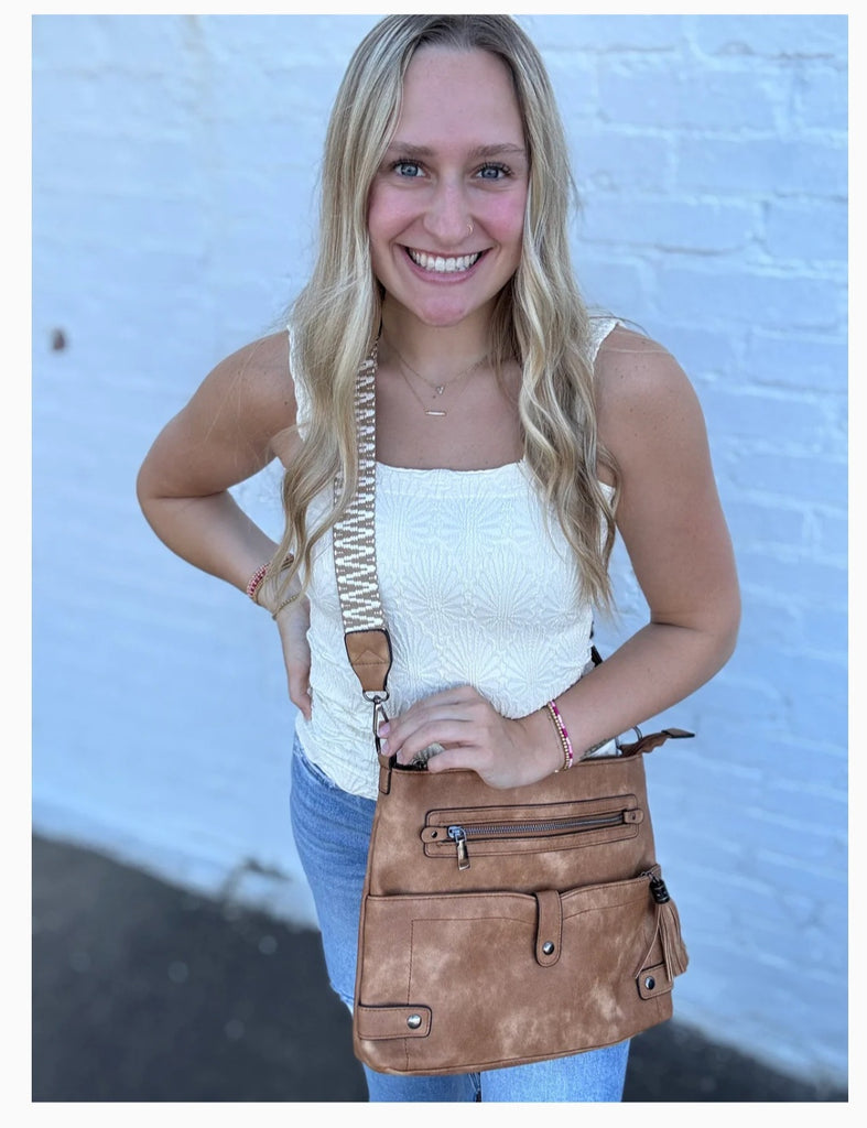 The Cambrie Crossbody in Camel or Cream