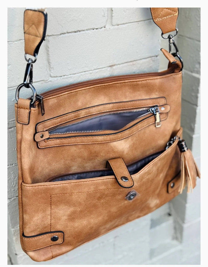 The Cambrie Crossbody in Camel or Cream