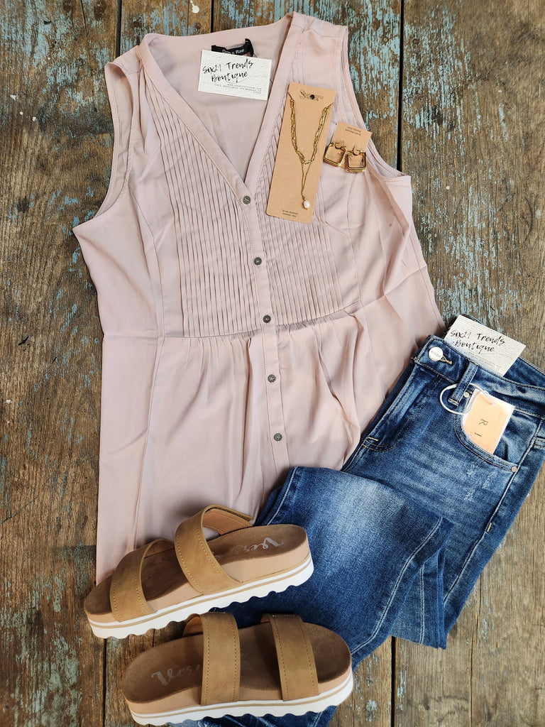 Mauve Pleats Blouse