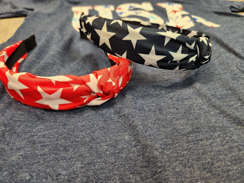 Patriotic Cloth Knotted Headband (2 colors)