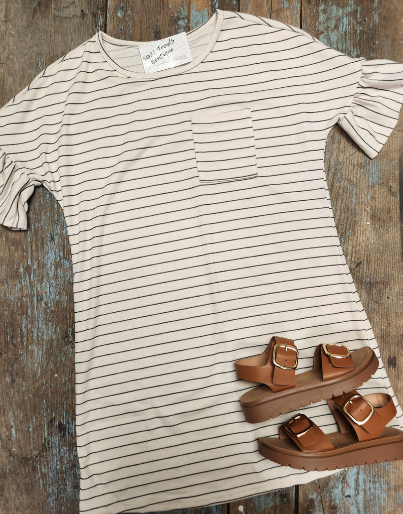 Three Quarter Bell Sleeve Dress