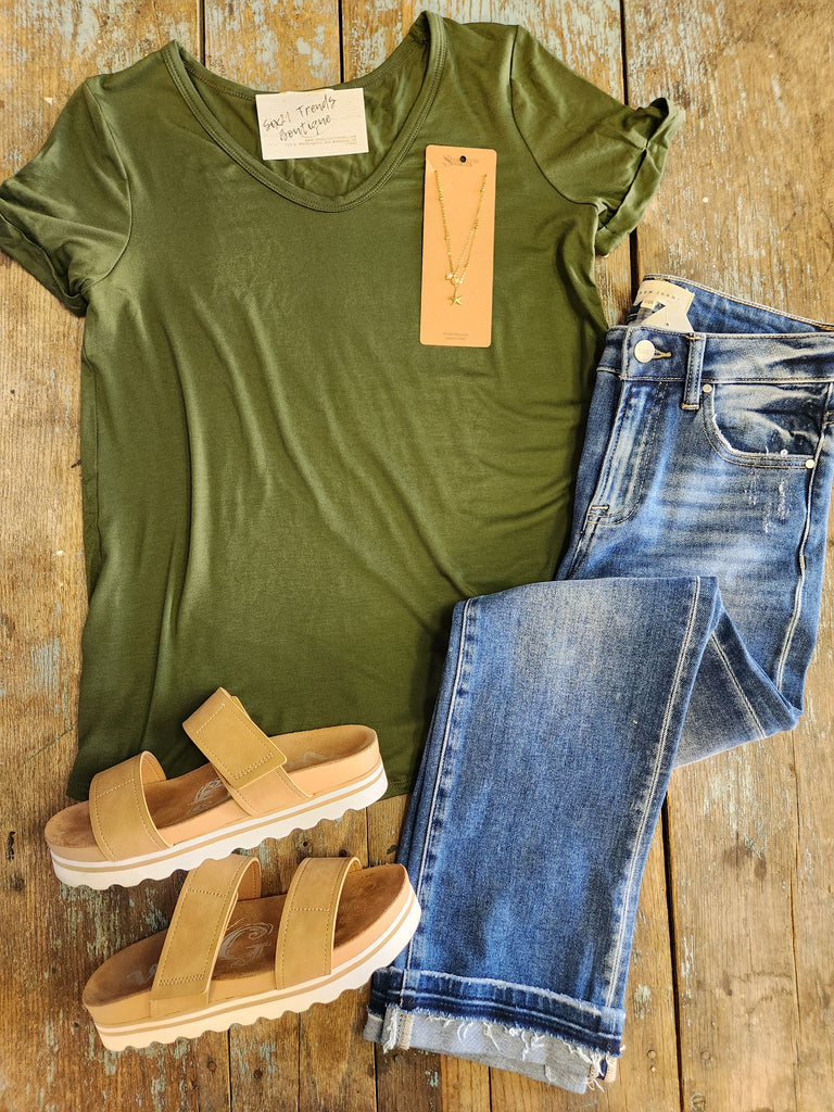 V-Neck Short Sleeve Tee (3 colors)