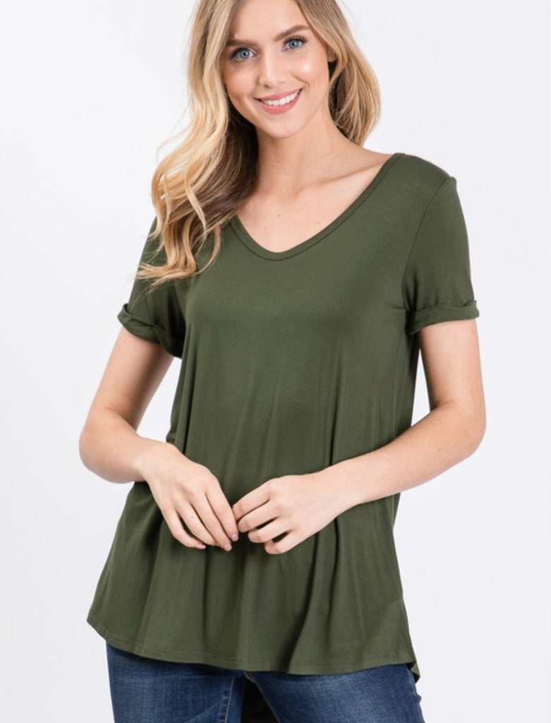 V-Neck Short Sleeve Tee (3 colors)