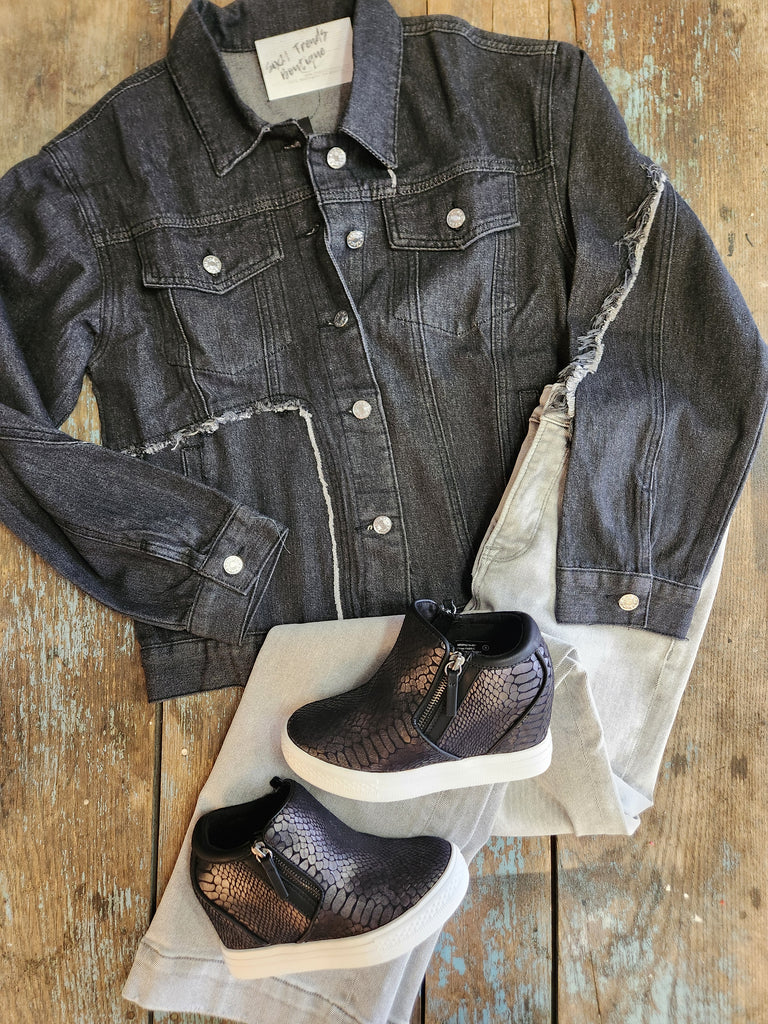 Black Oversized Denim Jacket