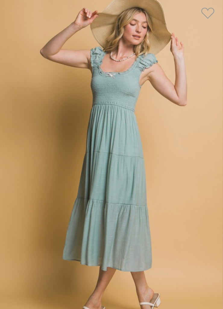Mint Stone Casual Maxi Dress
