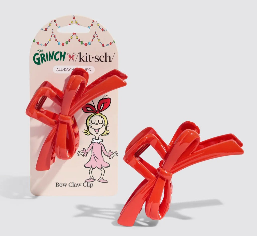 Grinch × Kitsch Red Bow Claw