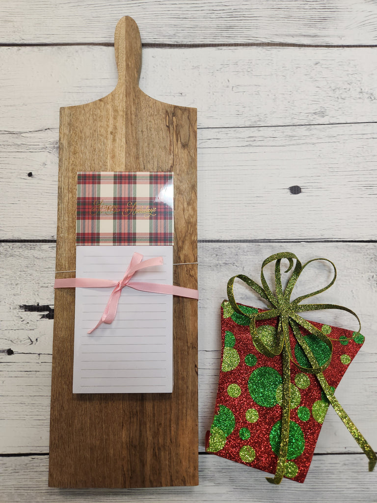 Black Friday DOORBUSTER Bundle Charcuterie Board + Happy Holidays Magnetic Notepad