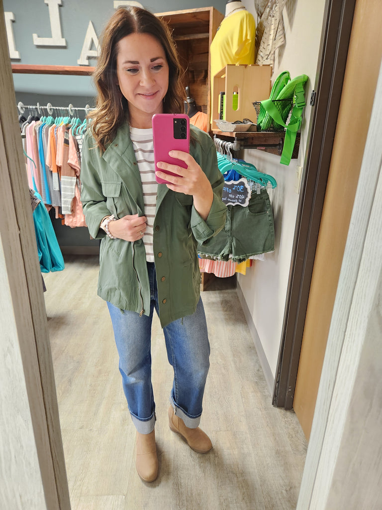 Green Light Weight Utility Jacket