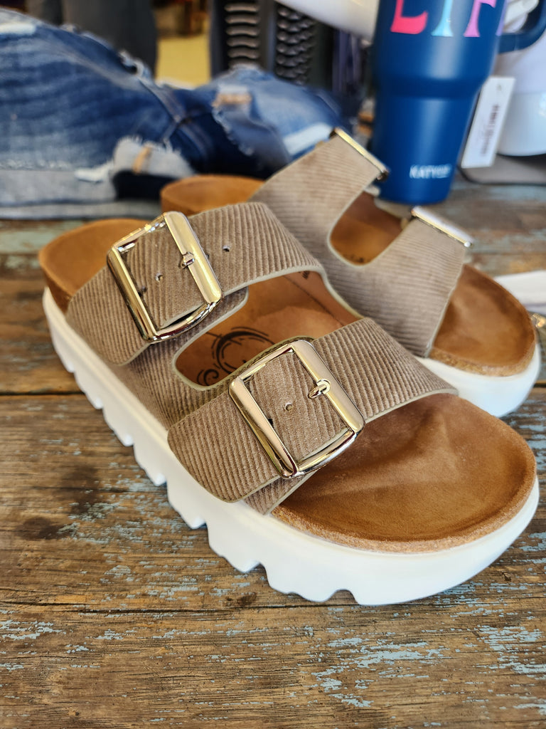 Jazmine Slip on Sandal in Taupe